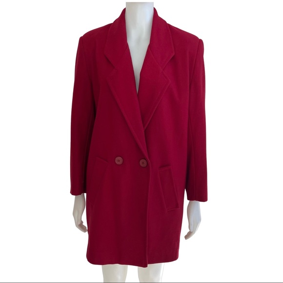Sabena Jackets & Blazers - Sabena Red Wool Vintage Coat Size 12
